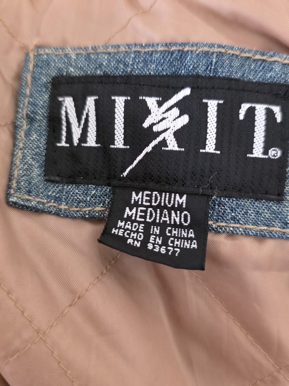 Mixit Denim Jacket with Brown Fur Trim - Picture 4 of 4